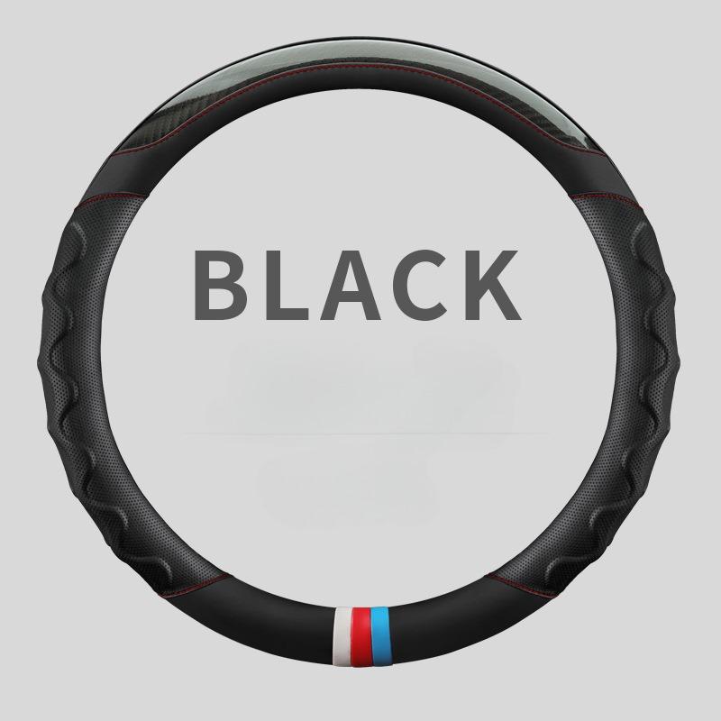 Carbon Fiber Leather Steering Wheel Cover 38CM Universal Car Steering Wheel Case Auto Supplies Non-slip Car Steering Wheel Cover