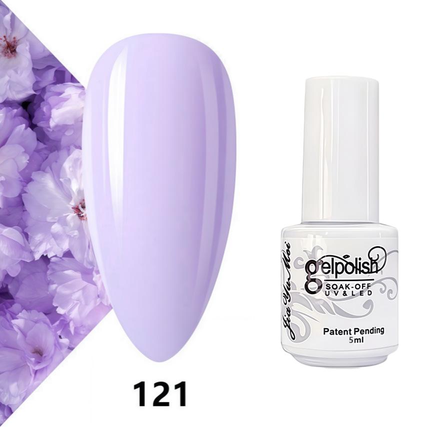 GELPOLISH Nail Art Set: Base, Top Coat, Transparent & White Gel Polishes