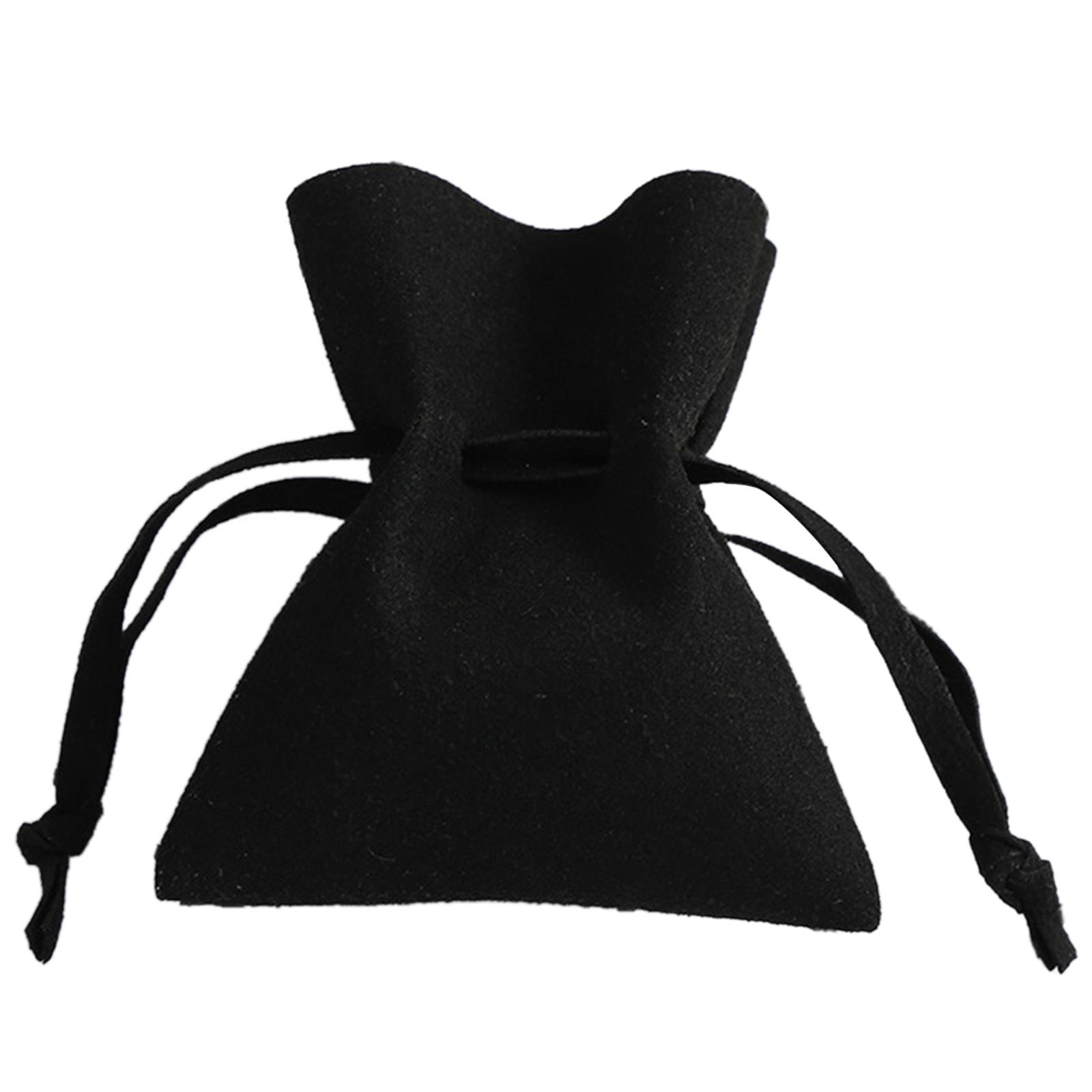 

Элегантная шкатулка с красочным кожаным мешочком для украшений, дорожный кейс для украшений, подходит для свадебных и рождественских подарков чёрный