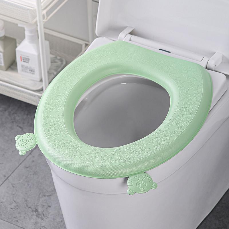 Eva Waterproof Toilet Seat Cover Thickened Four Seasons Universal Toilet Seat Cushion Paste Type Household Toilet Accessories