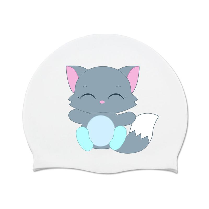 Custom Printed Silicone Swimming Cap Durable Swim Hat for Adults Kids