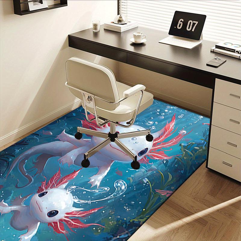 Newt Theme Chair Mat: Office Carpet Oversized Rug for Home Decor, Sofa Mat, Desk Chair Mat, Gift Idea for Office and Living Room