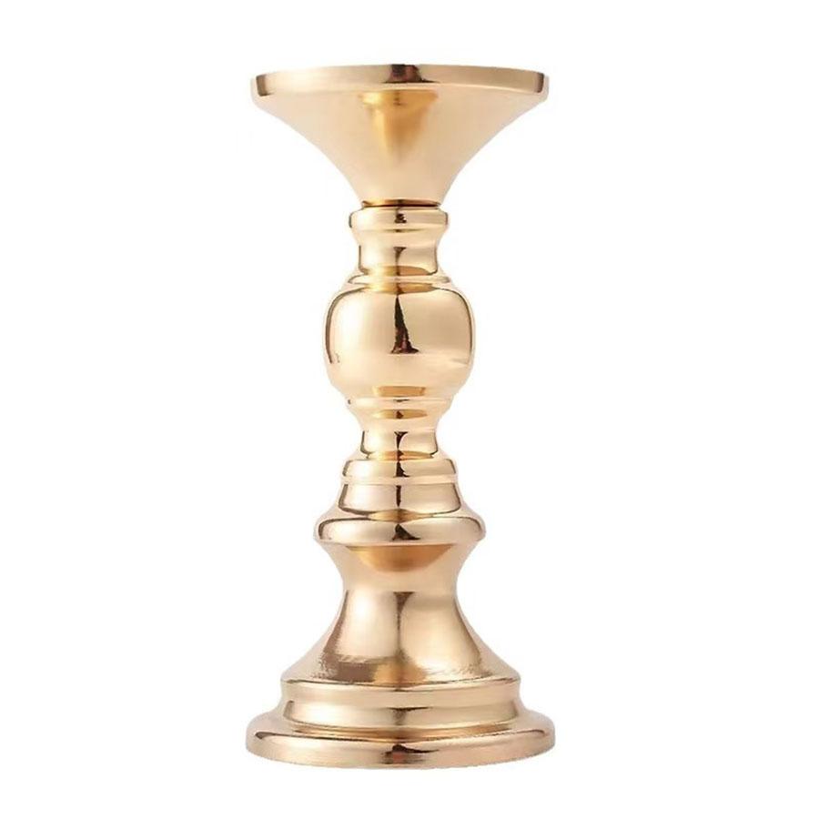 Golden Candle Holders Wedding Table Decorations Metal Stand Candlestick For Wedding Birthday Bar Party Xmas Home Decoration