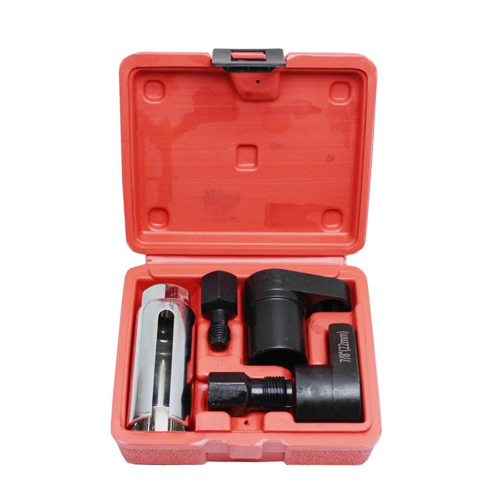 3/5PCS Red Box Oxygen Sensor Removal Tool Plum Blossom Square Mouth Steel Oxygen Sensor Wrench Kit Repair Tool Sleeves