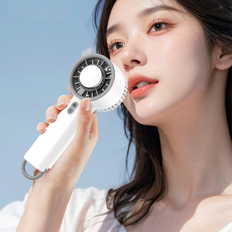 Handheld Ice Cooling Mini Fan Semiconductor Ice Fan USB Summer Portable Cooler Turbo Airflow Long Battery Life Speeds Adjustable