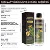 Cross-Border Rosemary Hydrolyzed Keratin Shampoo 200ml Deep Cleansing Repair Strengthens Hair Roots Oil Control Volumizing Neutral Packaging