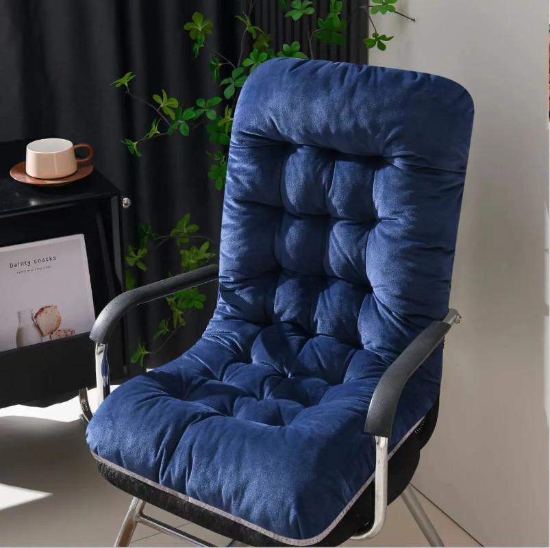1PC Premium Integrated Velvet Seat Cushion Thickened Anti-slip Breathy Backrest Waist Support Cushion for Dorm Floor Car Office