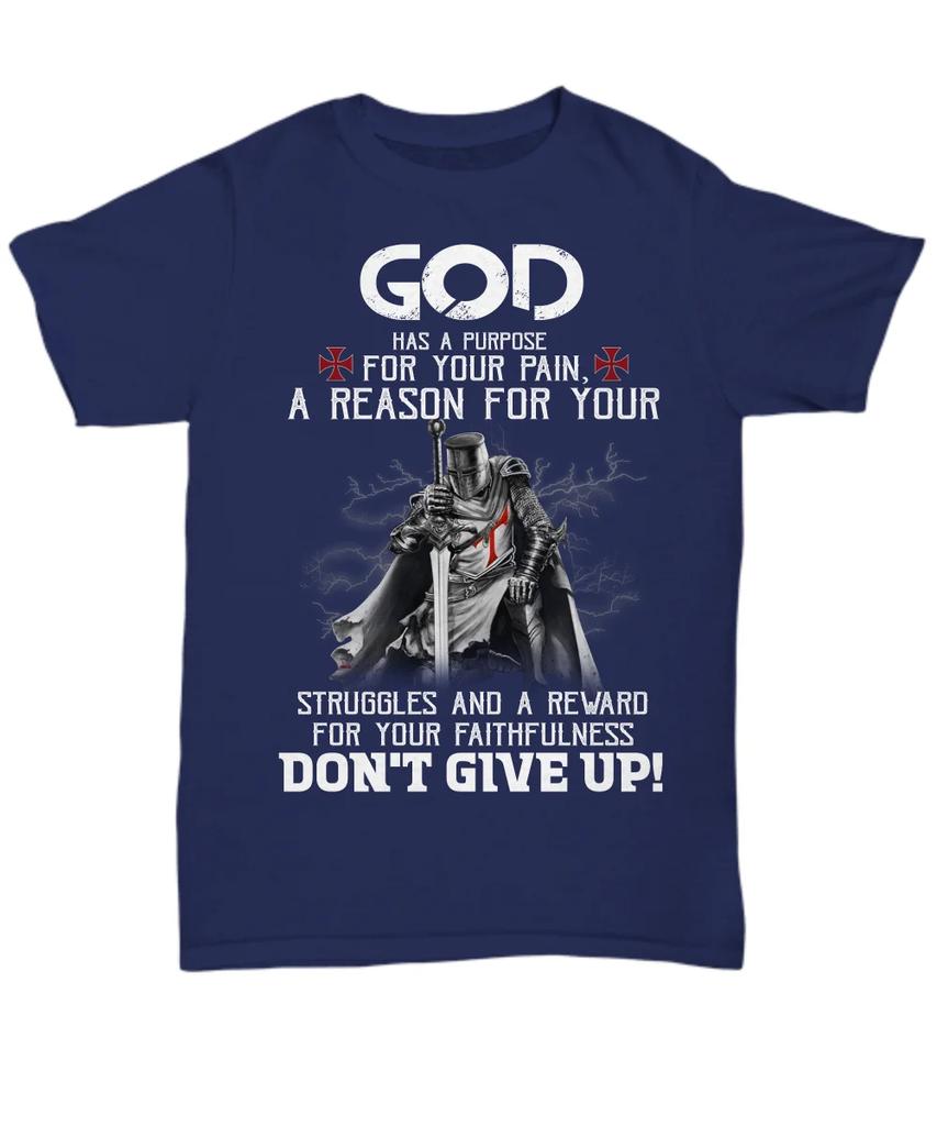 Christian Knight Templar TShirt Warrior Of God Tee Veteran Soldier Dont Give Up