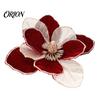 Weihnachts-Blumenbedarf Glitzer-Magnolienblüte, Samt-Künstblumenstecker für Weihnachtsbaum-Dekoblumen und Vase, Kunststiel-Ornament Feiertag