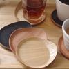 Tableware East Teardrop Set of Willow Wooden Wooden Tea Trays Coasters, 6, Wood, Coasters, Tableware,
