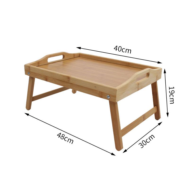 50x30x25cm Portable Natural Bamboo Bed Tray Breakfast Laptop Desk Reading Gaming Desk Folding Table Useful Simple Kitchen Tool