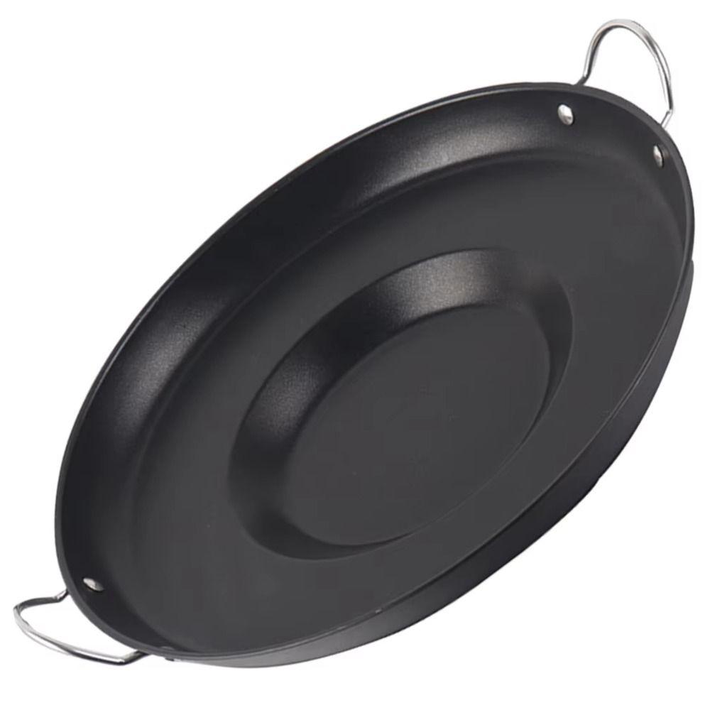 Anti-scald Flat Skillet Efficient Heat Distribution Griddle Pan with Handle  Breakfast Cooking