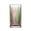 Bicchiere Colorato in Vetro Dipinto a Mano, Tumbler da Whiskey Inciso a Strisce, Bicchieri da Liquore Vintage per Home Bar Festa