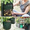 3-10 Gallon Potato Grow Bags with Flap Window Garden Planting Bag with Handles Thickened PE Pots for Tomato Vegetable Fruits