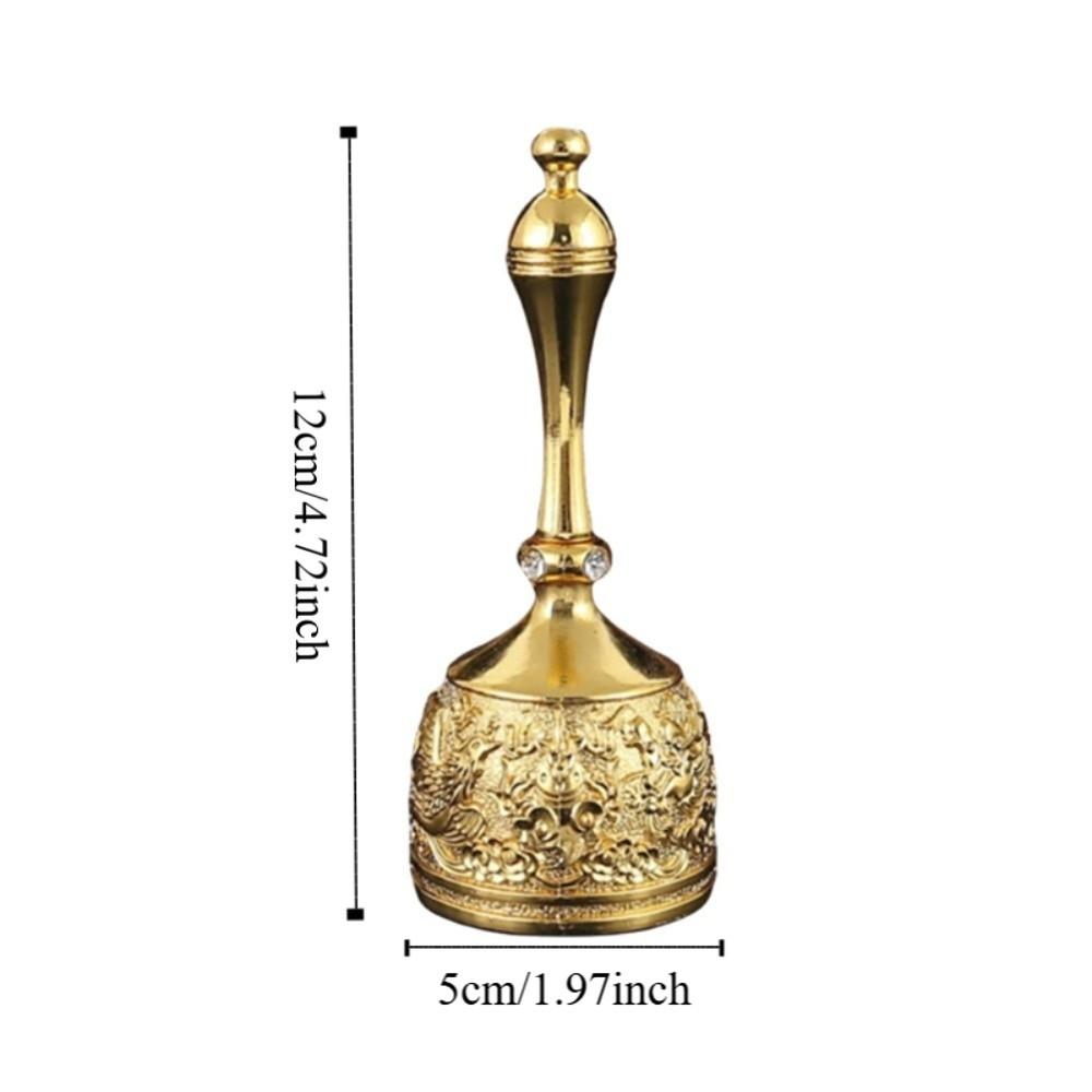 Dragon Phoenix Pattern Vintage Handbell Zinc Zinc Zinc Alloy Restaurant Dish Bell  Christmas