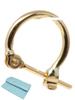 Small 18k Gold Hoop Earrings for One 1mm x 8mm Pipe 1 Earring and 2 Polishing Ear, (Includes Cloths)