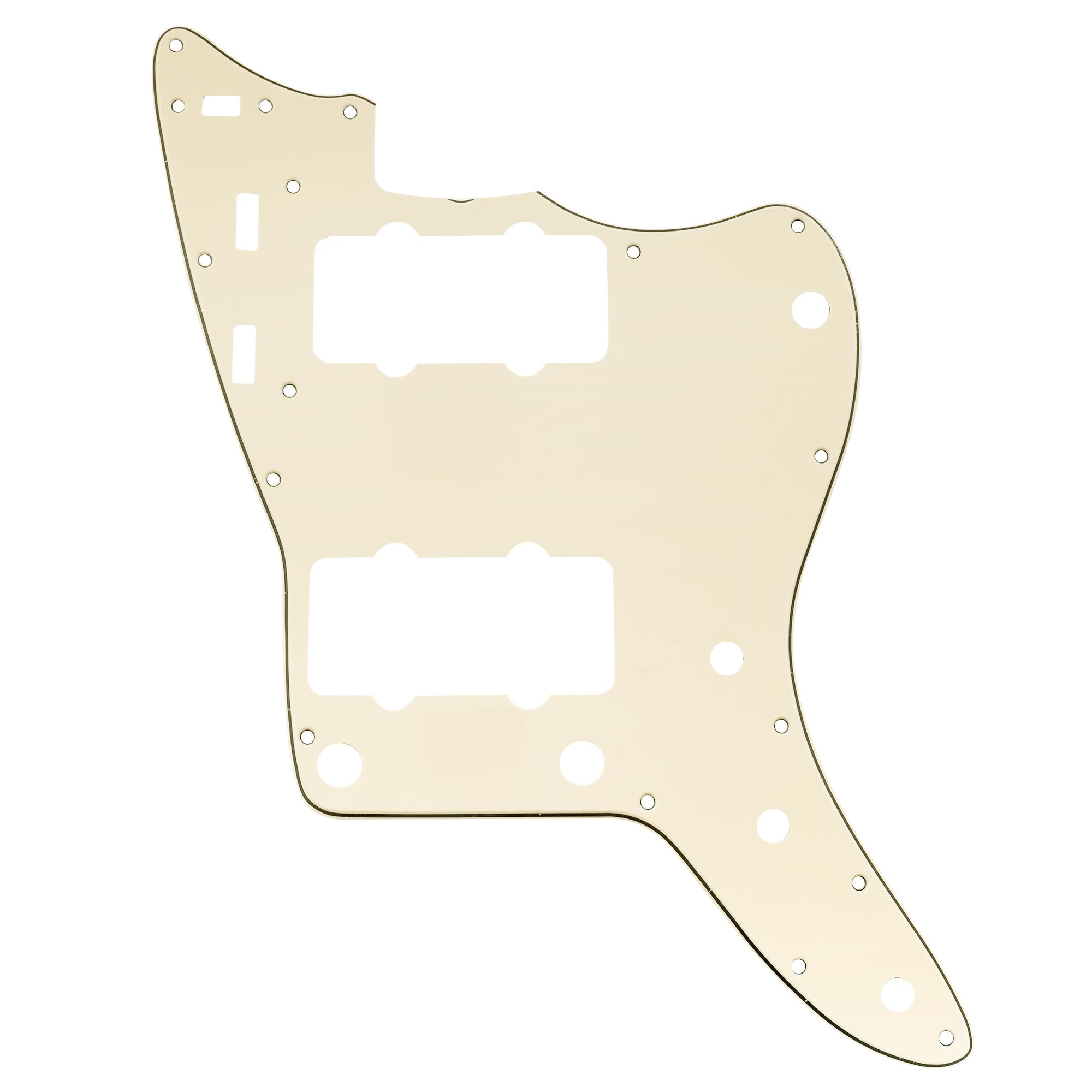

Musiclily Pro 13-Hole Guitar Pickguards for USA Vintage 60s Jazzmaster and SQ Classic Vibe, Cream, 3-Piece Set