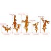 Metal Animal Yard Decors Garden Art Rust Animals for Outside Decorations Outdoor Decorative Stake Lawn Accessory
