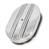 12 tums luftrenare Oval Halvfenad Polerad Aluminiumlegering Passar för 5 1/8 tums Förgasare Bil Ovalt Luftfilter 12 tums Bil Luftfilter