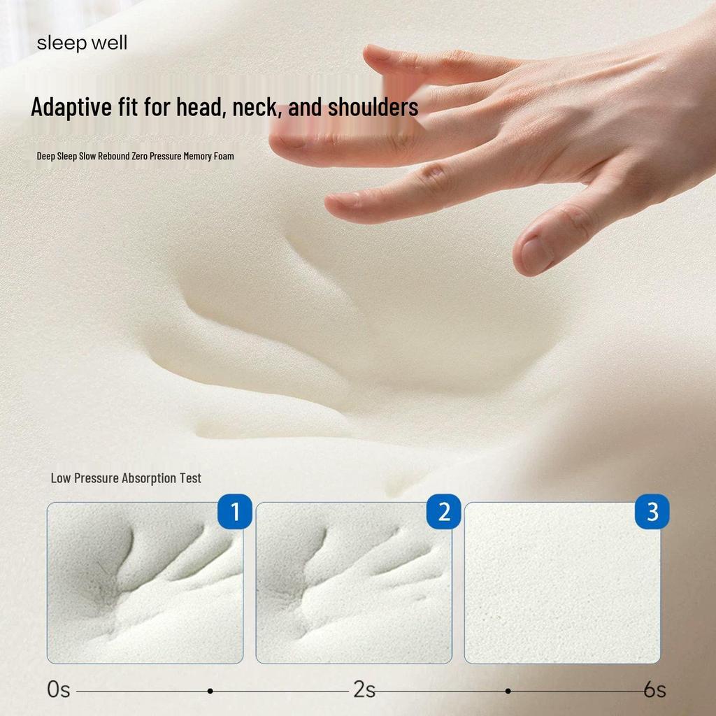 Memory Foam Neck Support Pillow for Better Sleep - Ideal for Adults, Students, and Hotels