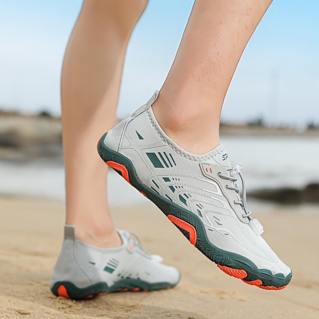 UNIWERSALNE SZYBKOSCHNĄCE BUTY DO WODY DLA MĘŻCZYZN I KOBIET - Lekka i oddychająca tkanina, gumowe podeszwy, odpowiednie do jogi, na plażę i do pływania