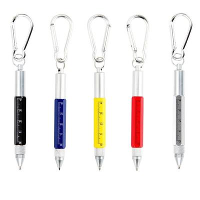 Metall Mini Stift Schlüsselanhänger 6 In 1 Schlüsselanhänger Stifte Stylus Stift Multifunktionswerkzeug Stift Kugelschreiber
