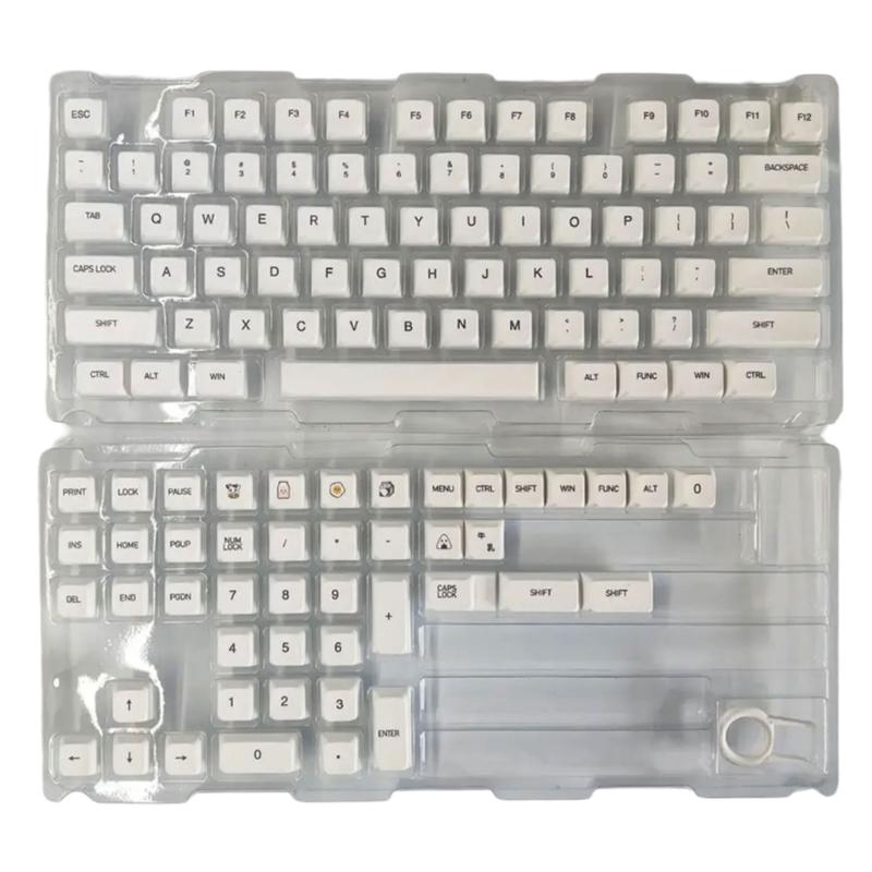 120Keys Keycaps XDA Sublimations Minimalist White Keycap for Mechanical Keyboards Russian Korean English Japanese