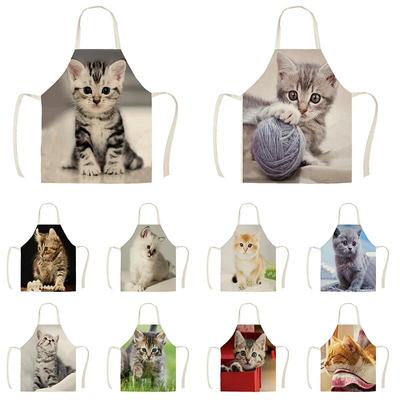 Schattig kattenpatroon keukenschort vrouwen keukenschort schorten keukenaccessoires keukenschorten vrouwen schort