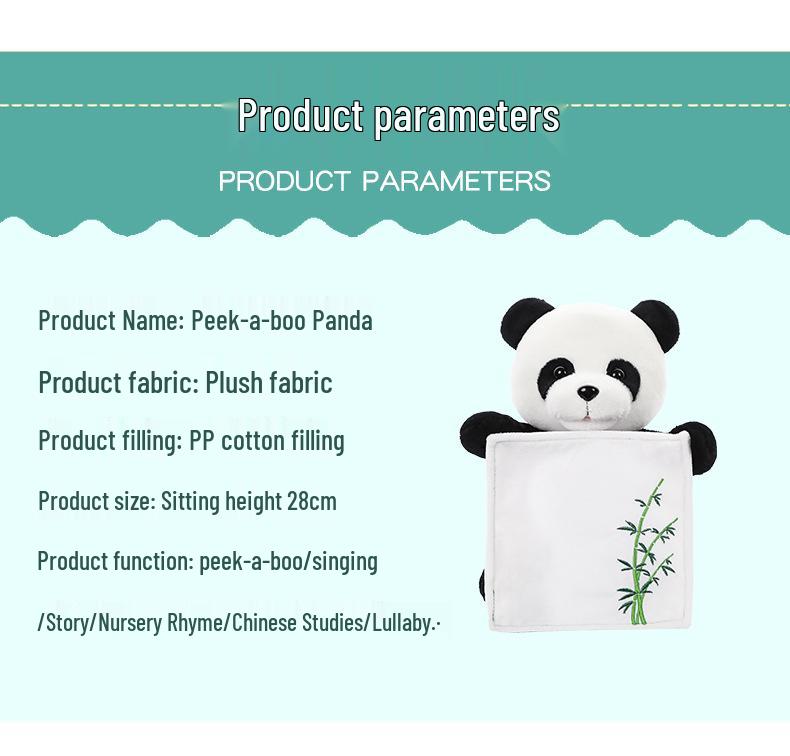 Interactive Singing Peek-a-boo Panda: Educational Plush Toy with Remote Control
