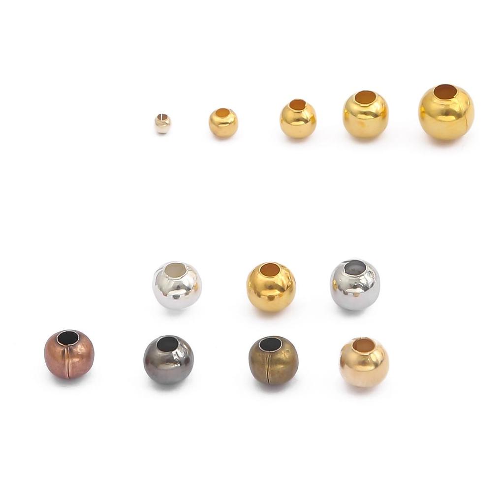 Iron Round Bead Spacer, Handmade Diy Clip Earrings Positioning Buckle, Jewelry Accessories Loose Bead Material