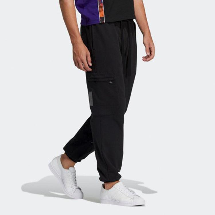 Adidas Originals Trefoil X Melting Sadness Puppet Series Spliced Sports Pants Men Bottoms Black HC0350