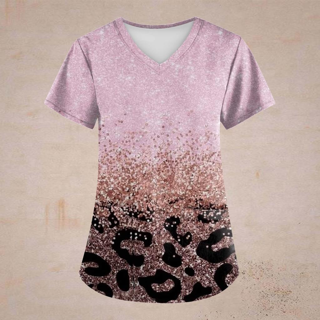 Summer Retro Leopard Print Women's Top Cute and Fun T-shirt