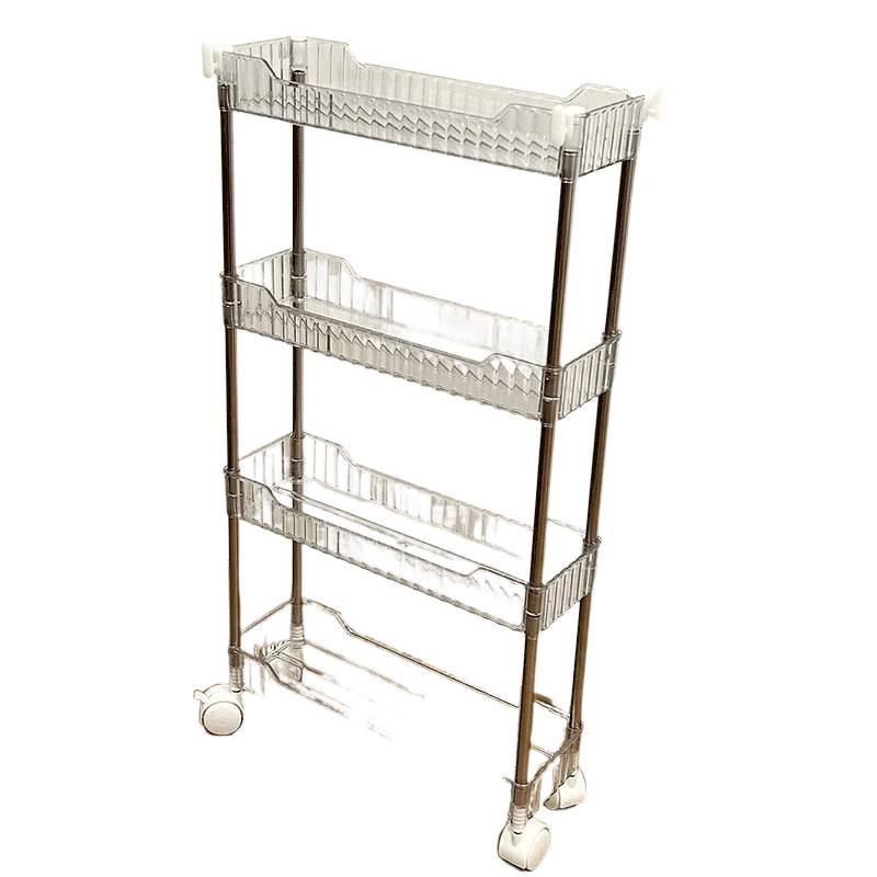 Compact Multi-Layer Mobile Storage Rack for Kitchen, Bedroom, or Bathroom