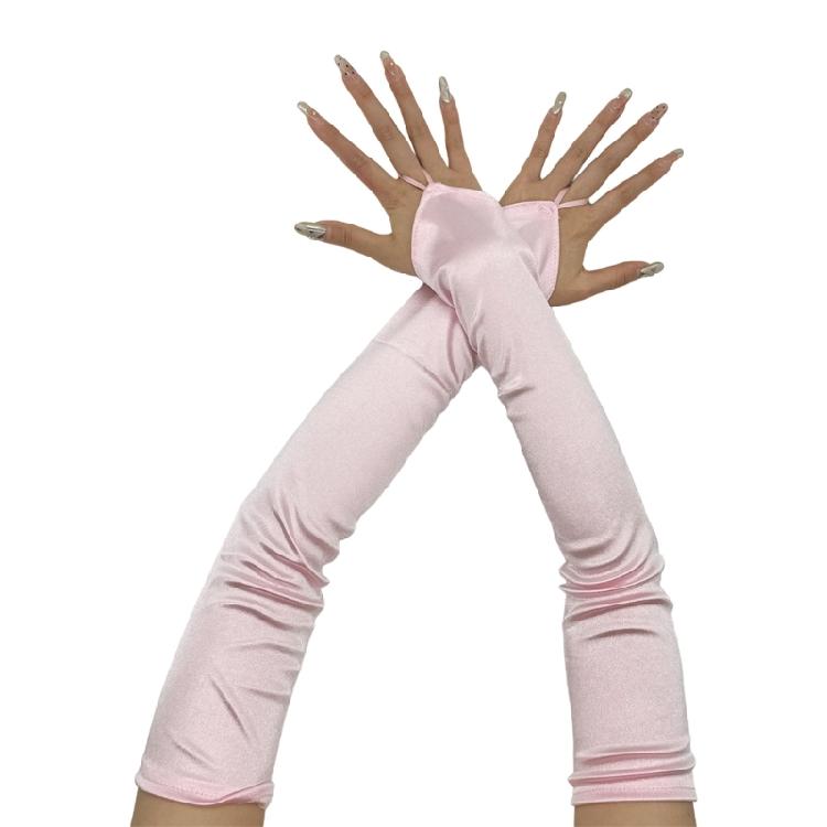 Women Satins Gloves Lady Long Gloves for Opera Proms Women and Girls Gift