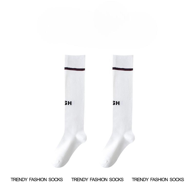 

Spring and Summer Women s Socks, Solid Color Calf Socks, Sweat-absorbing and Odor-proof Women s Socks, Knee-length Socks 1 pair белый