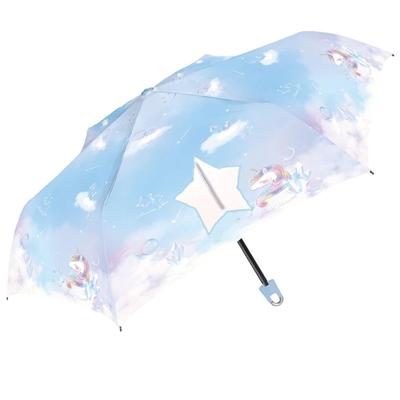 Składany Parasol na Ramię Łatwy do Otwierania i Składania Anioł Jednorożec Dzieci, Otwarty, Lekki, 50cm, Zamknięty, Parasol dla Dziewczynek, ki-200 (Saksofon)