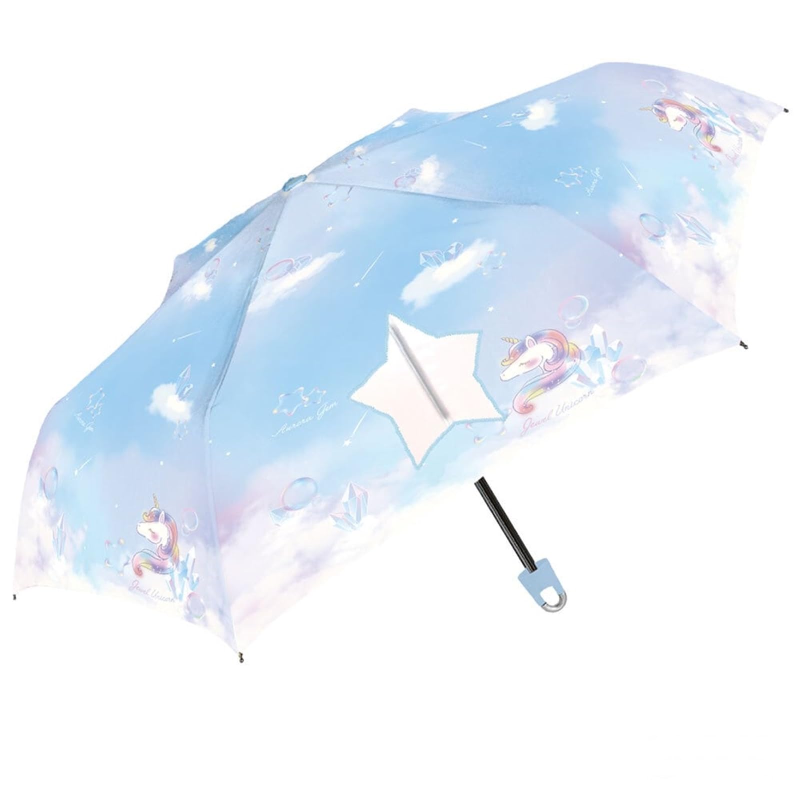 

Складной зонт для рук Rib Легко открывается и складывается Angel Unicorn Children, Открытый, Легкий, 50 см, Закрытый, Зонт для девочек, ki-200 (Саксофон)