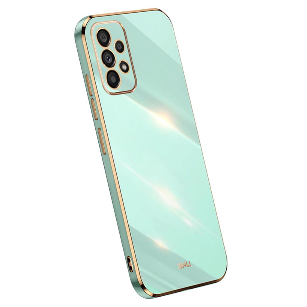 XINLI Cell Phone Cover For Samsung Galaxy A53 5G,Electroplating Golden Edge Scratch-resistant Anti-drop TPU Phone Case