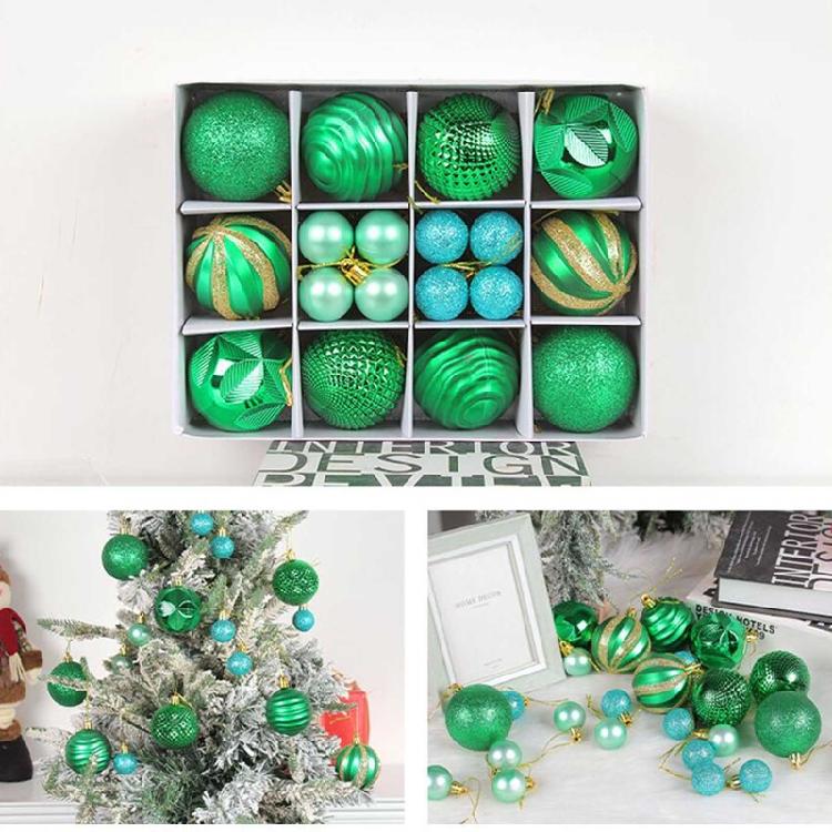 Christmas Tree Pendants Decorative Hanging Christmas Baubles Balls Ornaments Set