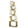 5 Layer Grid Bookshelf Modern Simple Foldable Storage Metal Living Study Room Decoration Corner Arrange Floor Standing Bookshelf