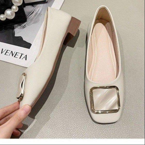 New gentle single shoes, autumn fairy evening evening breeze soft-soled flat shoes, shallow mouth Doudou shoes