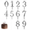 Reusable Number Birthday Candle Holder Set Adjustable Silver Cake Topper Decorations Party Cakes Accessories