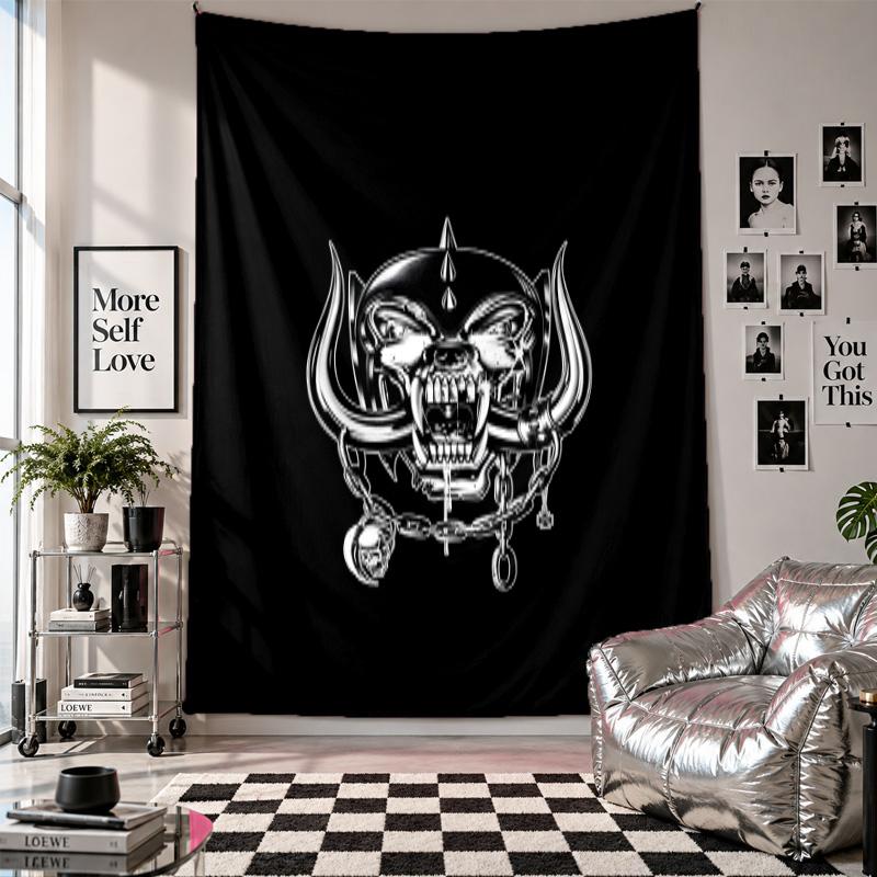 Wall TapestryMotorhead Art Hanging Cloth Decorative Background Cover for Room Decoration