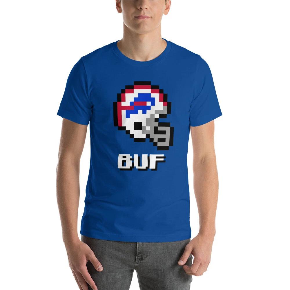 Buffalo Bills Mafia NES Football Helmet 8-bit Tecmo Super Bowl Retro T-Shirt S