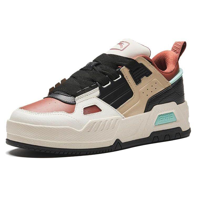 Anta Lifestyle Series Thick Sole Comfortable Versatile Low-Top Sneakers Men Sneakers Black Brown 112348073-5