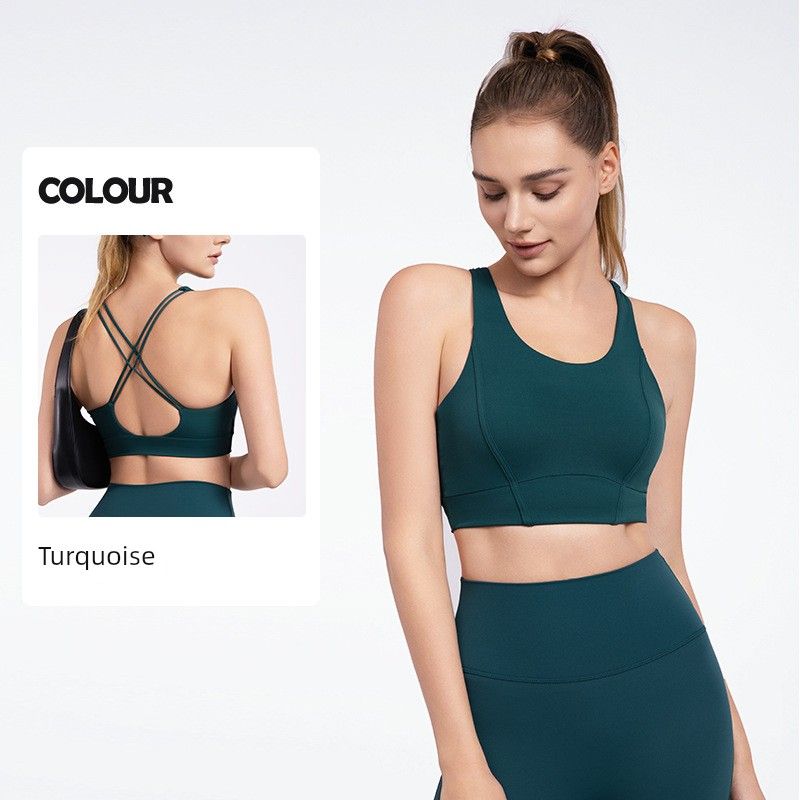 With Chest Pad Foreign Trade Sports Underwear Women Cool Feeling Beauty Back Running Yoga Vest No Running Cup Pilates Fitness Top