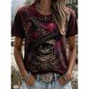 Fashion Women Retro Creative Halloween Print T Shirt Funny Casual O-neck Short Sleeves T-shirt Summer Female Tee Shirt Halloween Limited Edition