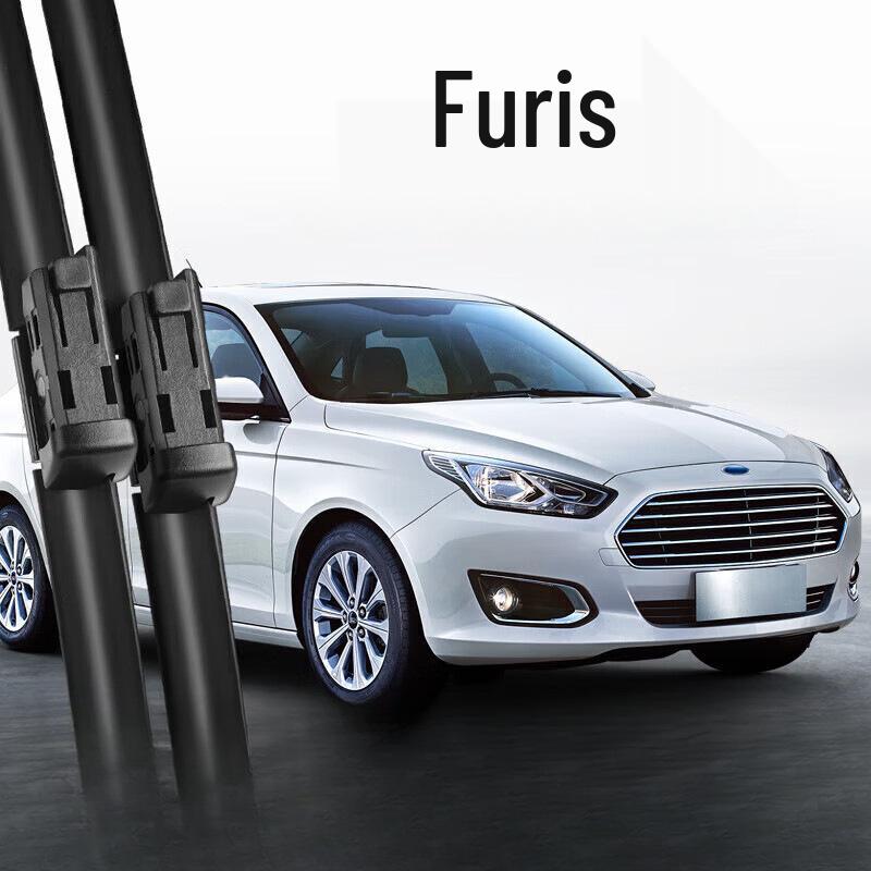 Frameless Wiper Blades for 2015-2017 Ford Escort: 15   & 17   Rubber Strip Compatible Ford Escort 2015-2018