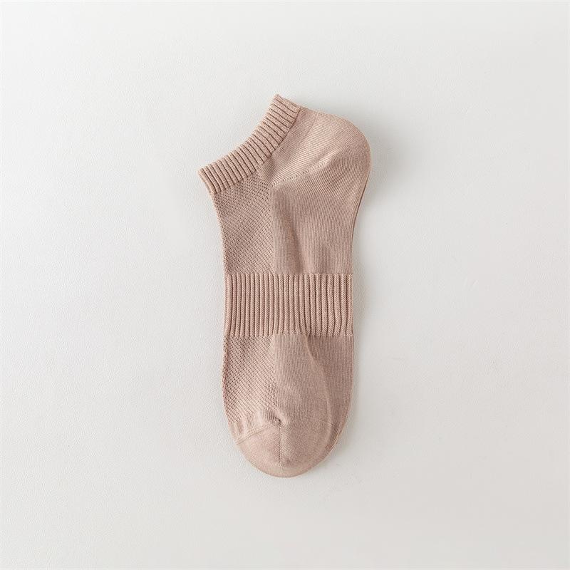 Men's Summer Short Socks, Pure Cotton Mesh, Thin, Low-top, Shallow Opening, Antibacterial, Deodorizing, Sweat-absorbing, Business Boat Socks