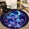 1PC Mushroom Fantasy Office Round Area Rug, Mat Suitable For Office, Under Office Chairs Bedroom Living Room Home Decor, Room Deco